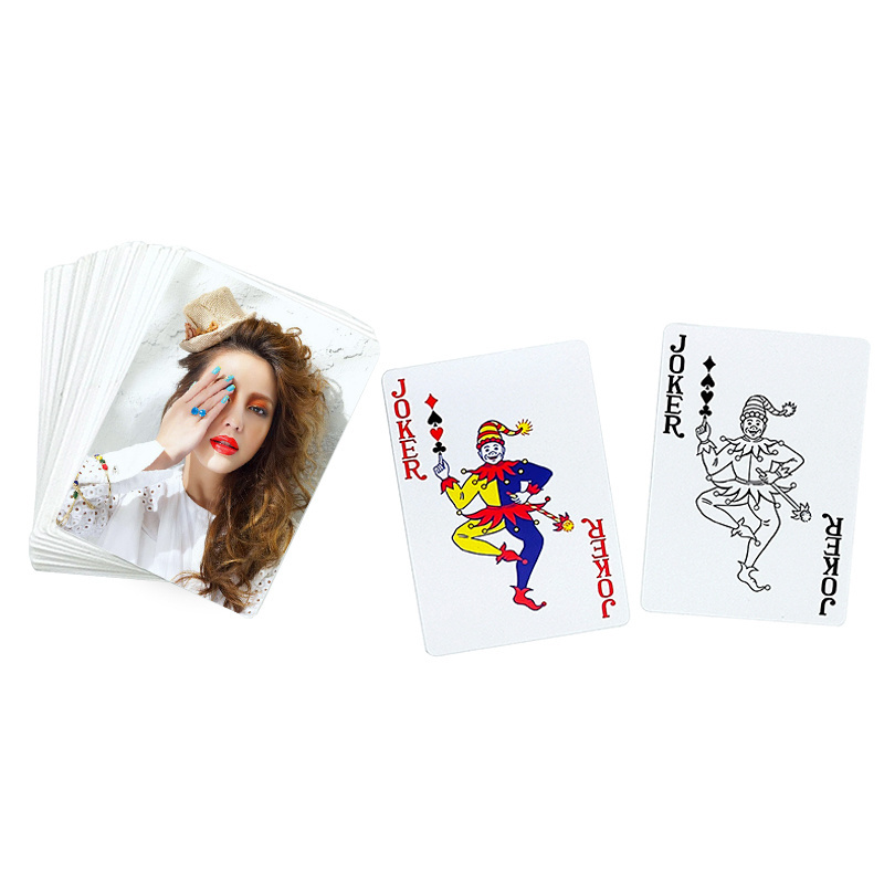 Customized Double Side Printing PVC Poker Playing Cards Sublimation Blanks Playing Card