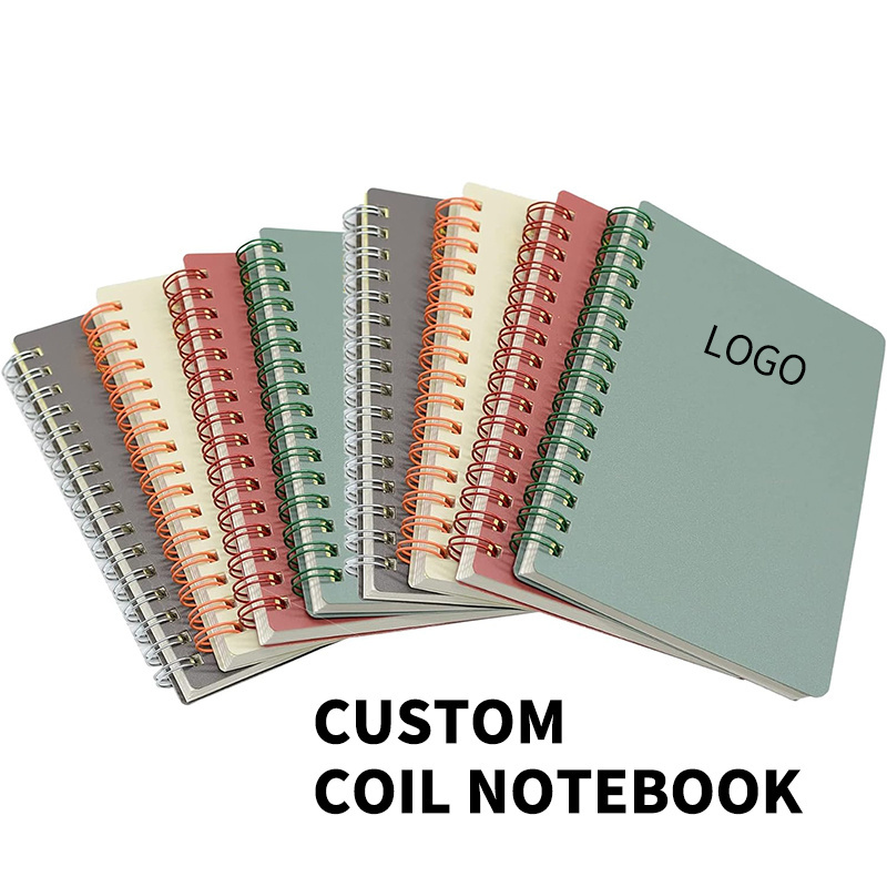 Wholesale custom logo waterproof color hardcover coil notebook picture book spiral notebook custom