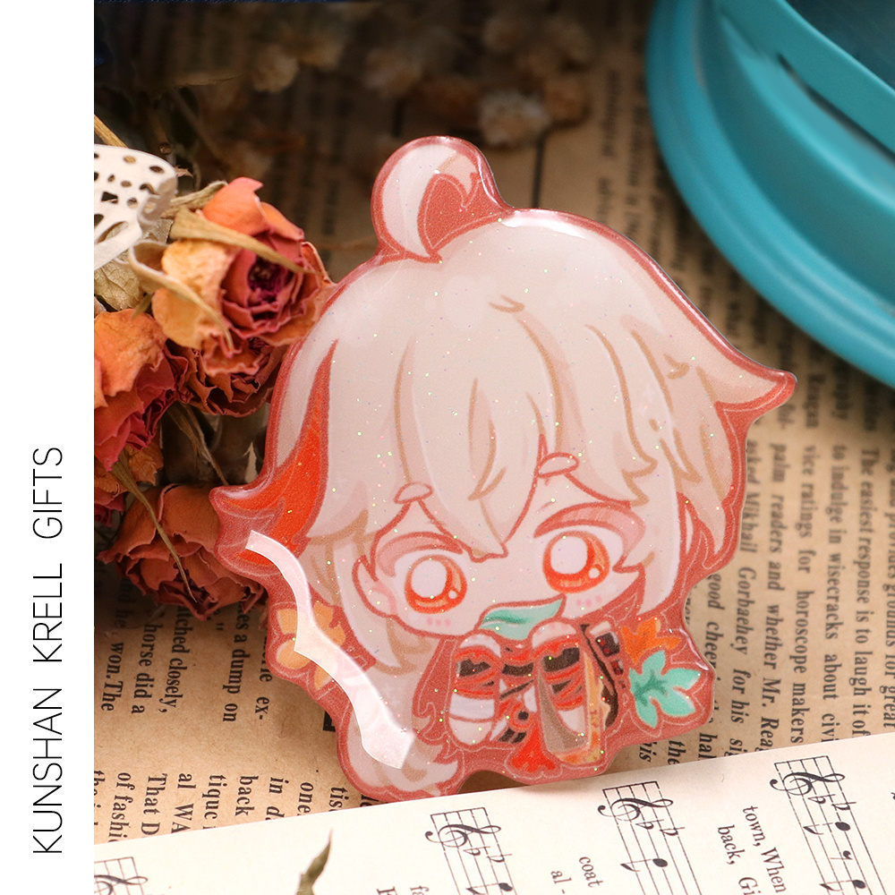 kunshan krell Wholesale  anime game charm acrylic custom mobile phone grip custom LOGO promotional mobile phone holder