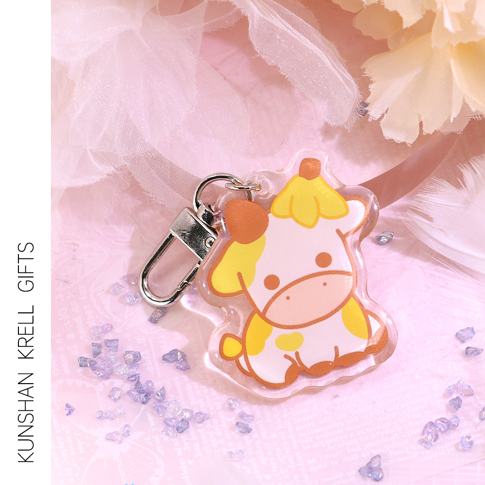 Custom Charms anime Printing Acrylic Keychain Supplier Acrylic Ring custom acrylic cute keychain