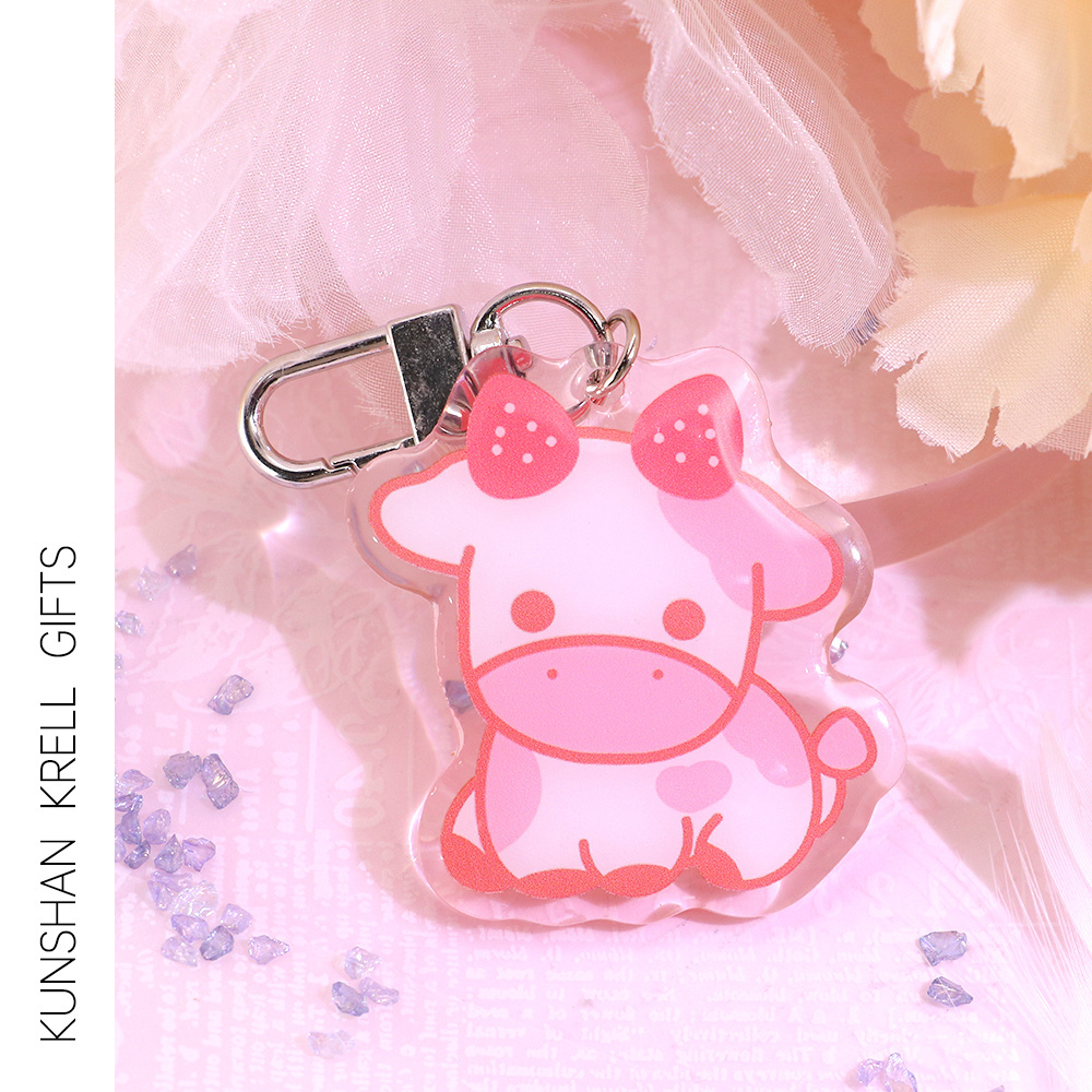 Custom Charms anime Printing Acrylic Keychain Supplier Acrylic Ring custom acrylic cute keychain