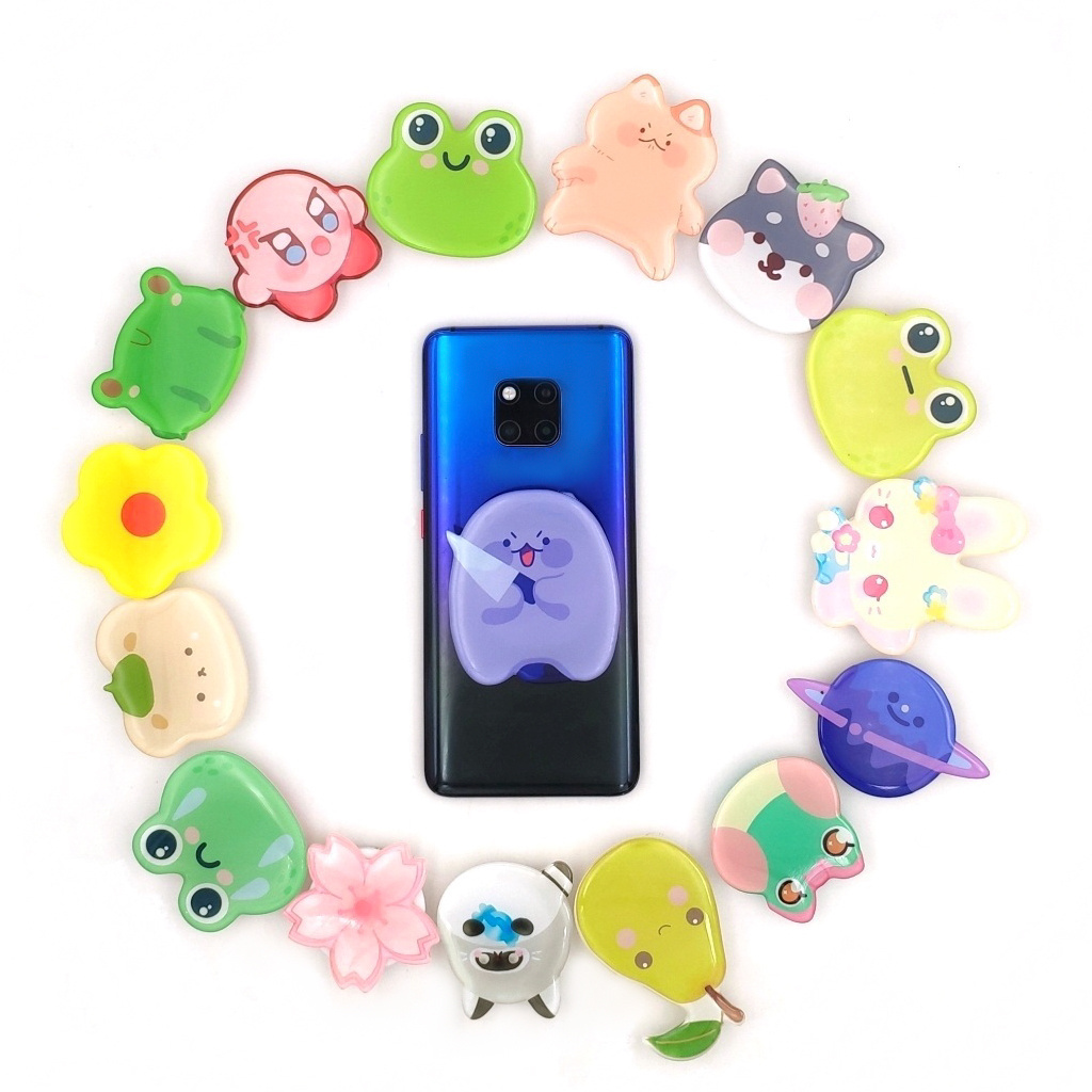 Mobile Phone Holder With Cute Design Acrylic Phonder Holder Custom Phone Grip popping socket with logo custom phone grip