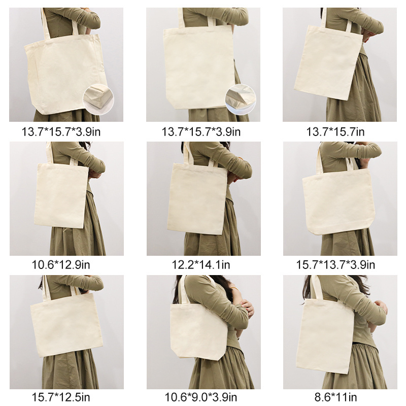 Customizable Size Solid Color Canvas Tote Bag Custom Canvas Tote Bag,Canvas Shoulder Bag,Plain Custom Canvas Bag