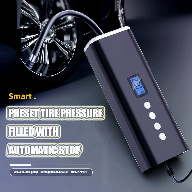 Wireless 12v Tire Inflator Digital Automatic Tire Inflators Portable Mini Cordless Air Pump Car