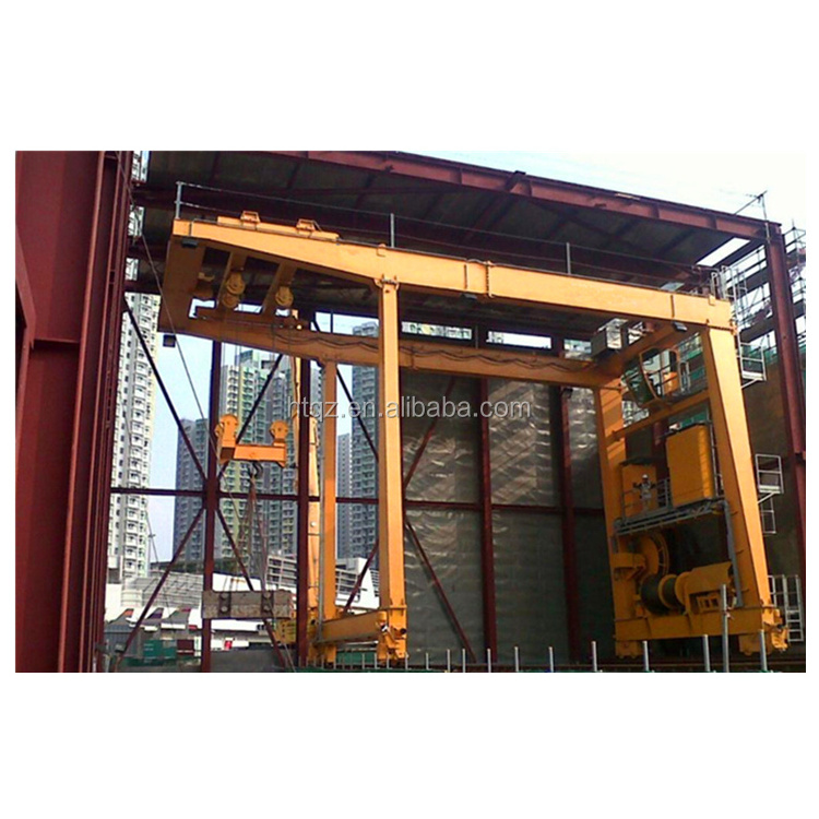 10 ton electric hoist single girder factory price rubber tyre container gantry crane