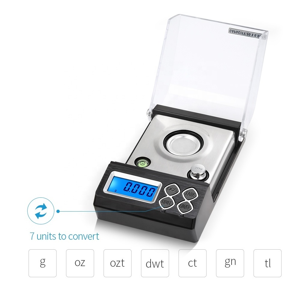 Accuracy 20g 30g 50g 0.001g Pocket Digital Gold Diamond Jewelry Balance Weight Electronic Gram Precise Scale