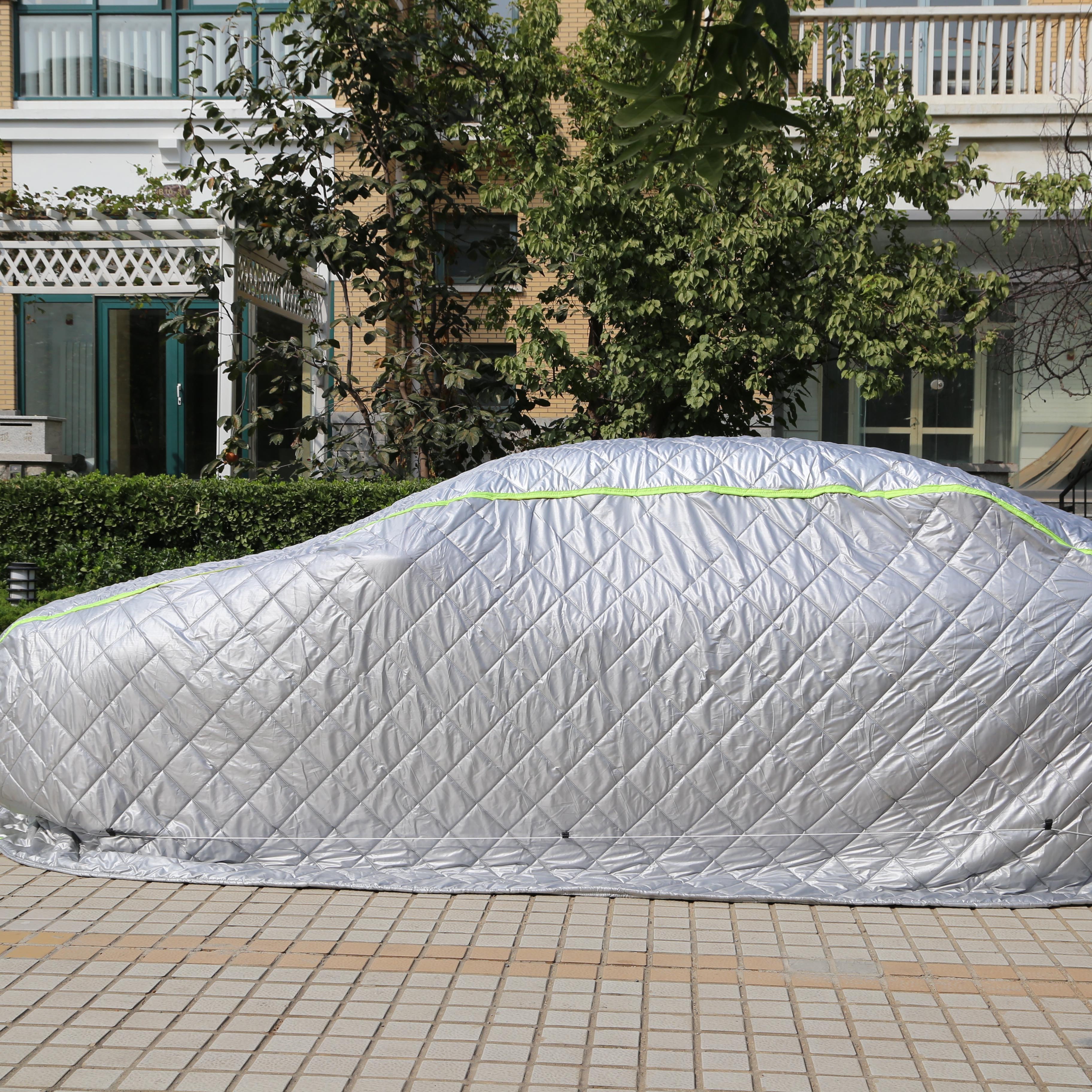 Car Hail -proof Tent Design Mesh Thickened rain, snow, hail, car, clothing, warm, sunscreen and cotton silver mop car cover