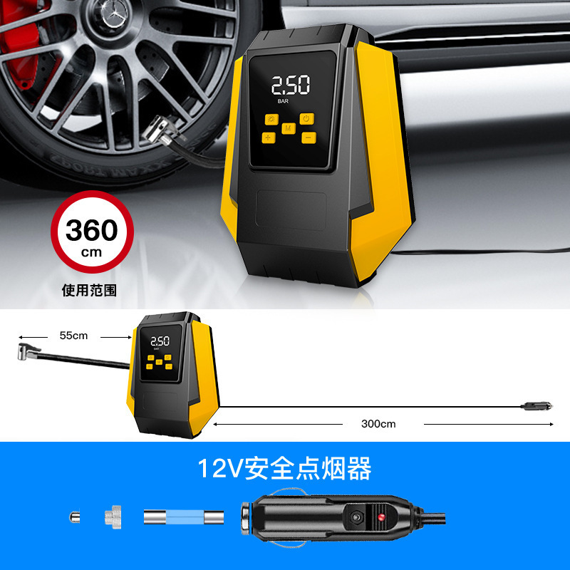 Wired Digital Auto Stop 12V DC Mini Portable Car Air Pump Compressor Inflators Bike Motorcycle Car Tire Inflator