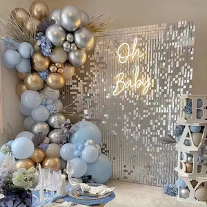 30x30cm Cheap Price Sequin Shimmer Wall Panels Mirror Shimmer 4D Sequin Walls For Wedding Party And Event Sequin Backdrop Decora