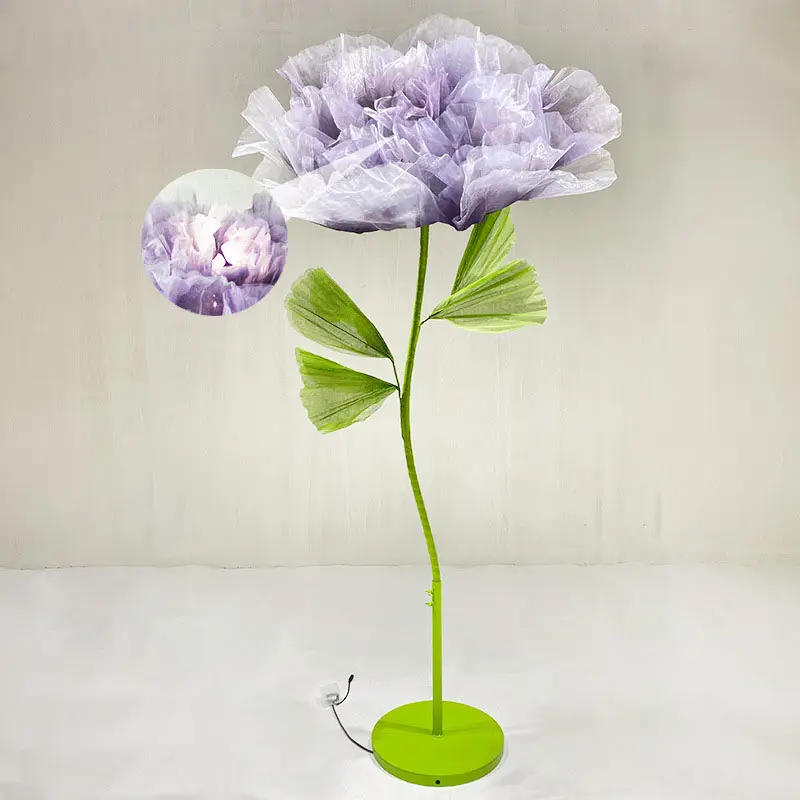 Wedding Supplies Automatic Silk Giant Flowers Handmade Artificial Flowers for Ceremony Prop Shop Window Background