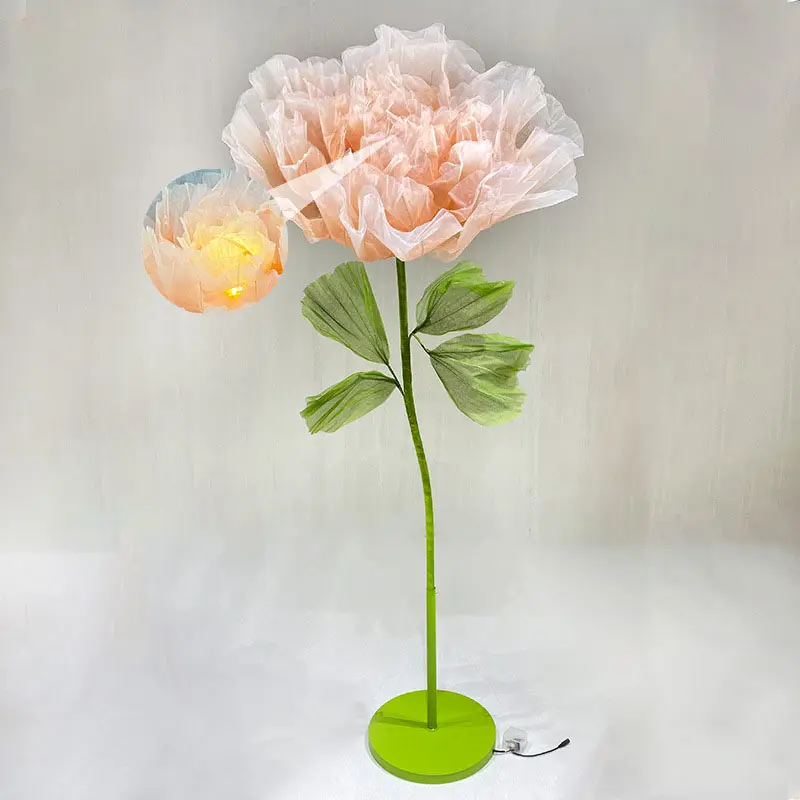 Wedding Supplies Automatic Silk Giant Flowers Handmade Artificial Flowers for Ceremony Prop Shop Window Background