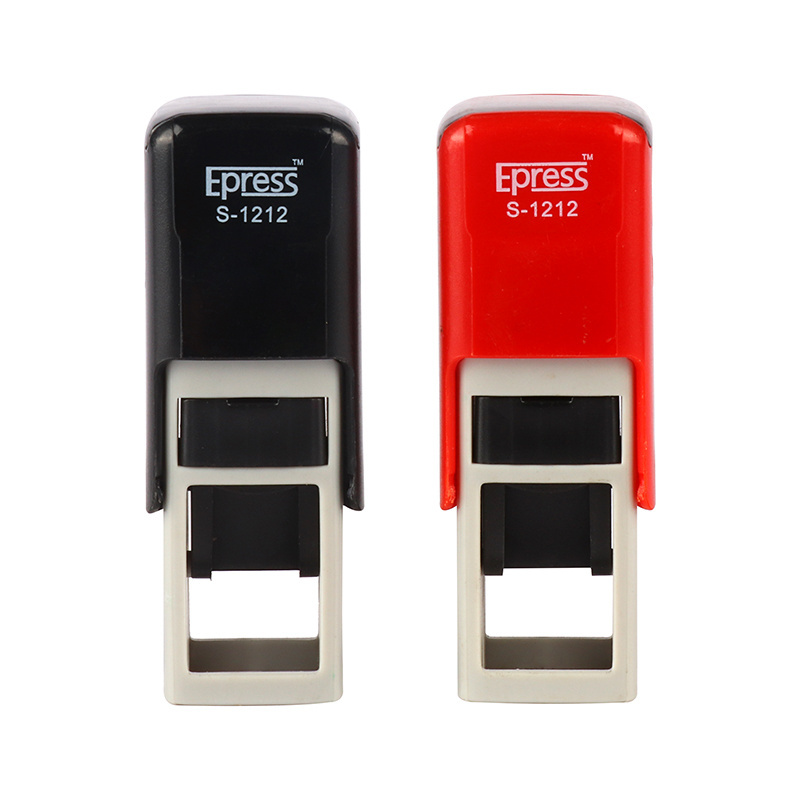 Custom Self-inking Stamps 12 * 12 mm Personalized Office Notary Paper Logo Square Rubber Seal Automatic Stamp Making Machine