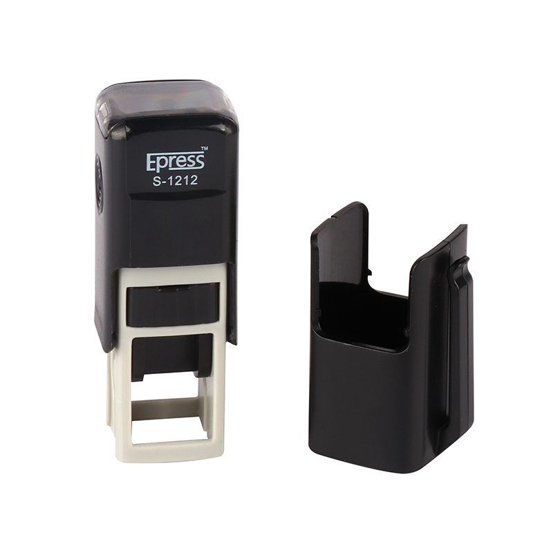 Custom Self-inking Stamps 12 * 12 mm Personalized Office Notary Paper Logo Square Rubber Seal Automatic Stamp Making Machine