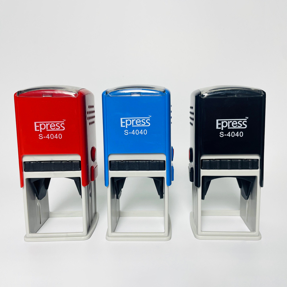 Customized Logo Size Office Rubber Automatic Make Bank Stamps Self Inking Stamp