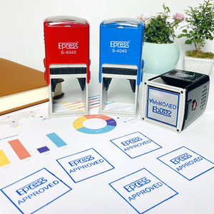 Customized Logo Size Office Rubber Automatic Make Bank Stamps Self Inking Stamp