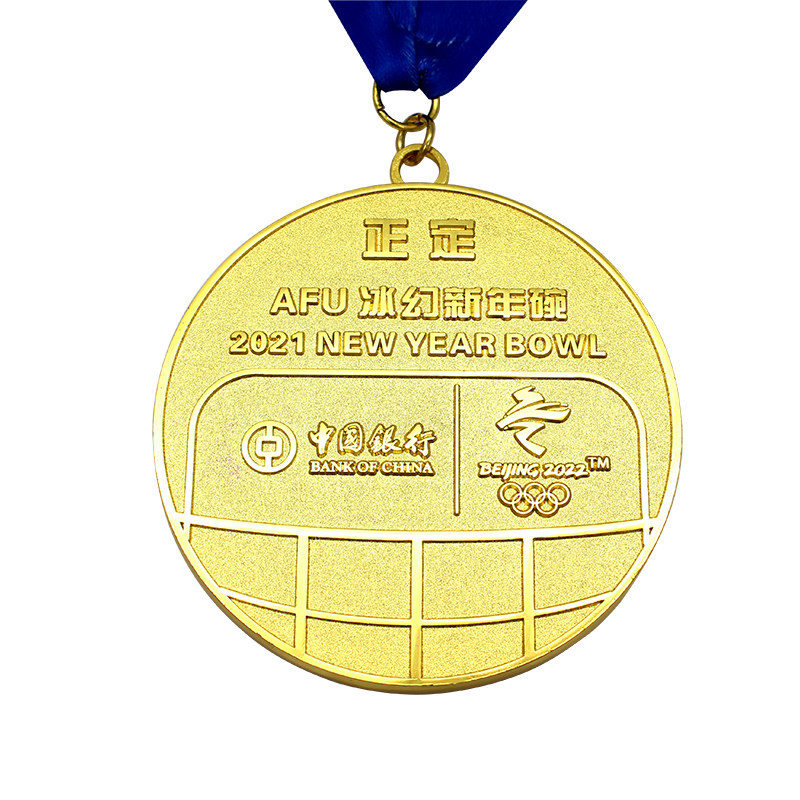 Custom Zinc Alloy Gold Plated Winter Metal Sports Game Medal Custom Logo Winter Ski Award Medals