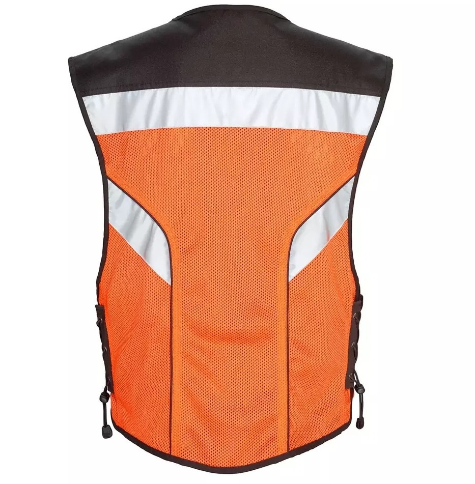 Men's Multi-Zip Biker Multi-Pocket Safety Vest Work-wear Summer Workwears Vest Jacket with Customized Design & Sizes