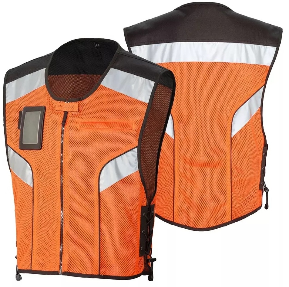 Men's Multi-Zip Biker Multi-Pocket Safety Vest Work-wear Summer Workwears Vest Jacket with Customized Design & Sizes