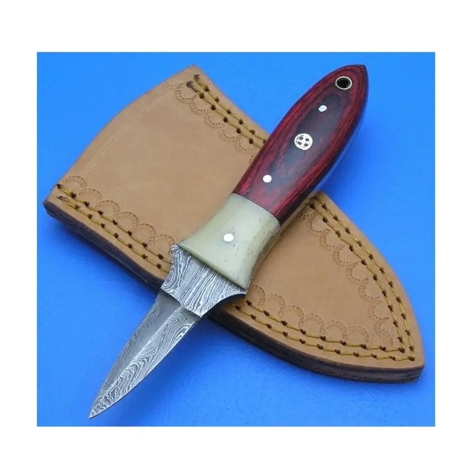 High Quality  Damascus Knife Anti-slip Handle  Knife Clam Opener Tool