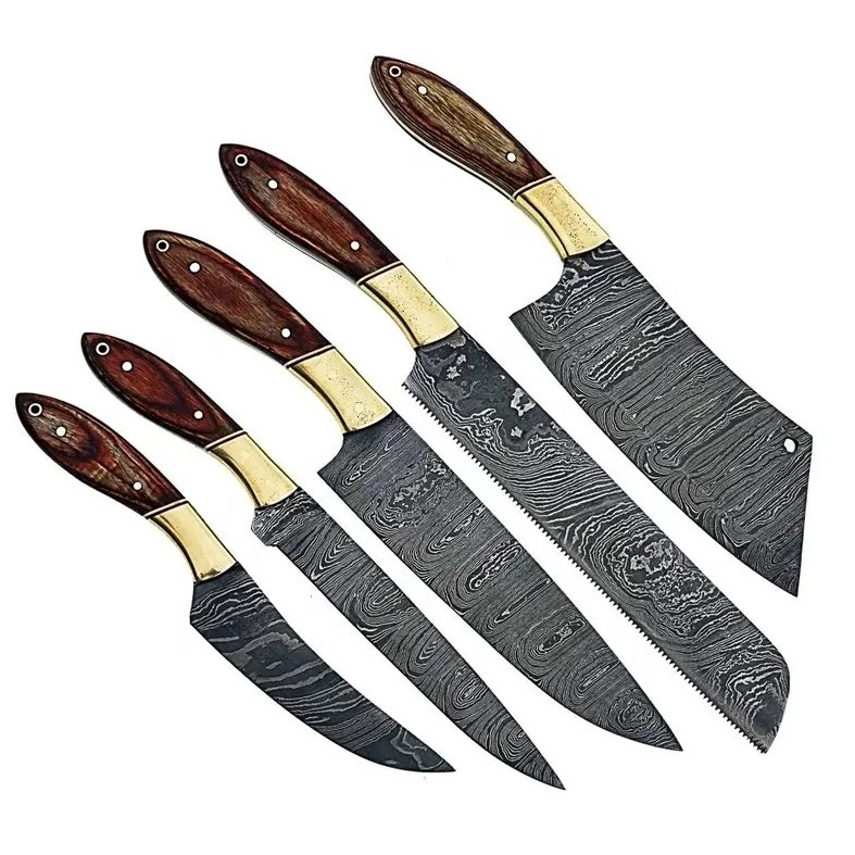 Kitchen knives Set Multiple Cooking use Chef Knife Set with Leather Roll Bag