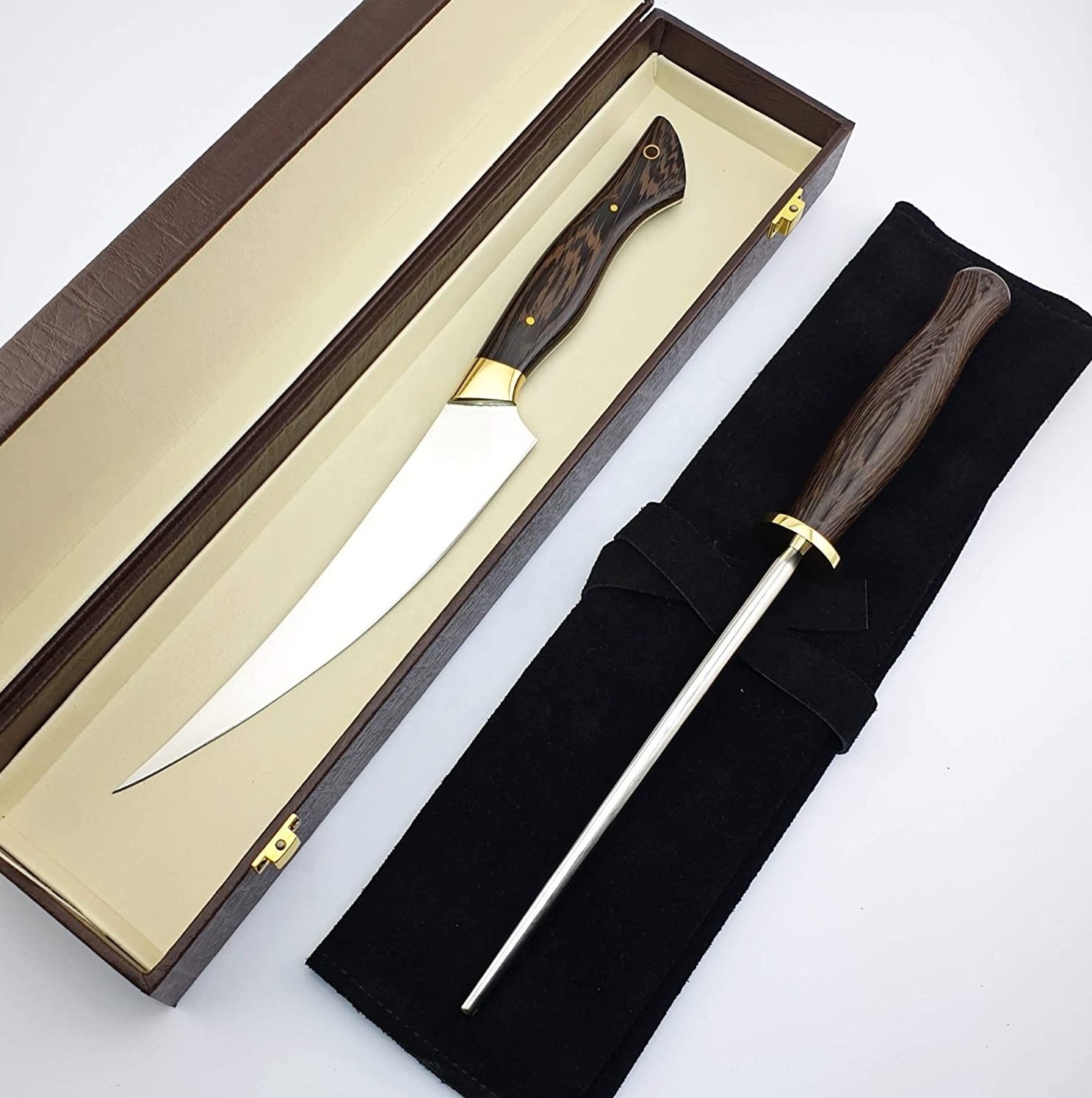 Fillet Knife Set Stainless Steel Handcrafted  Wood Handle blank Best Fish Fillet Knife