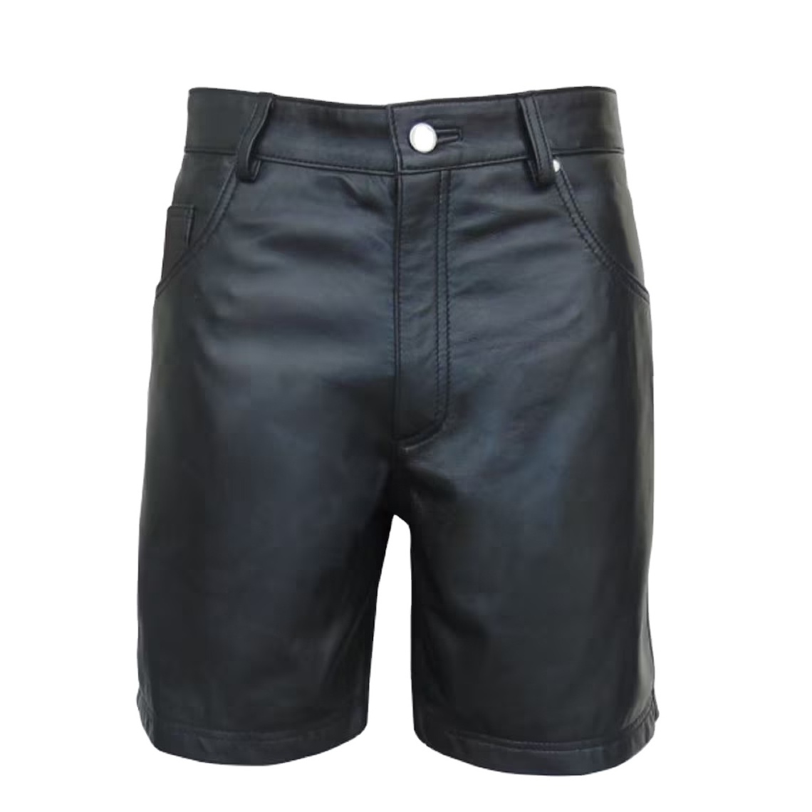 Men Breathable Leather Shorts Real Leather Slim Fit Gym Short All Custom Waist Size Available Mens Leather Shorts