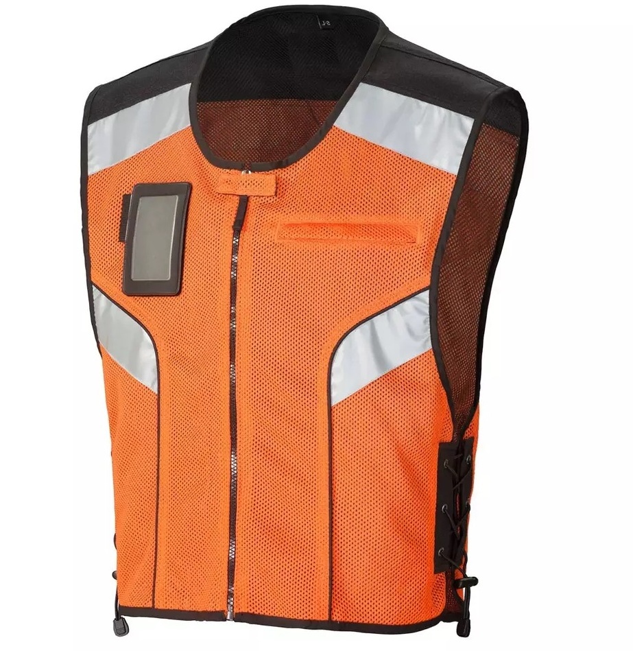 Men's Multi-Zip Biker Multi-Pocket Safety Vest Work-wear Summer Workwears Vest Jacket with Customized Design & Sizes