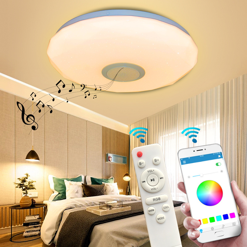 Lamp Shade For Ceiling Nordic Style APP Control Practical Ring Modern Acrylic Bedroom Led Ceiling Lamp