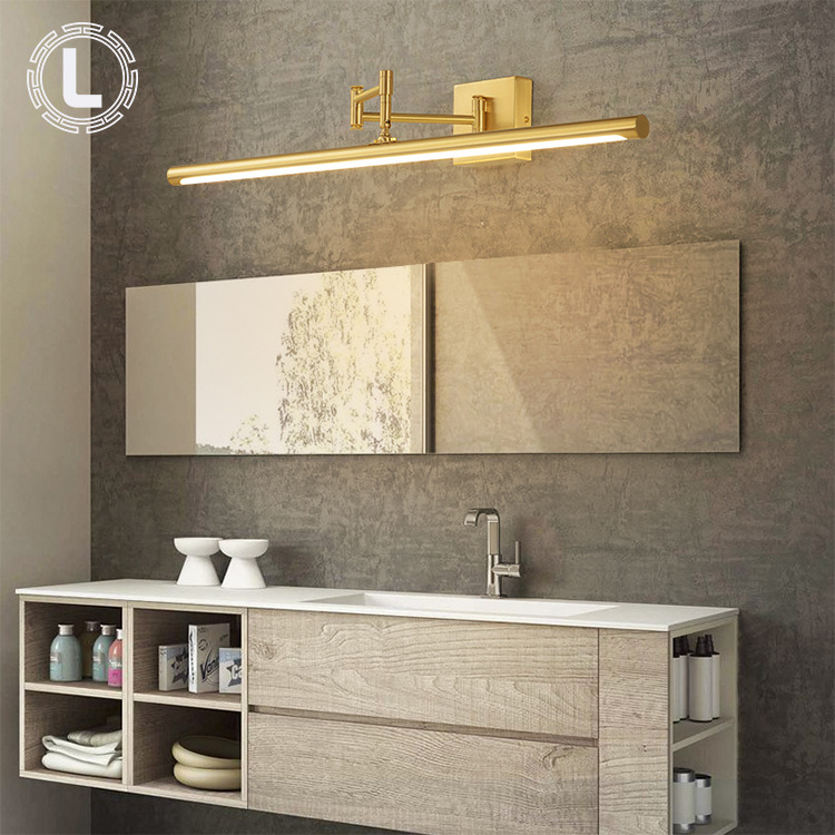 decoration professional nordic modern classic vanity bathroom wall bracket lights brass decor led light wall