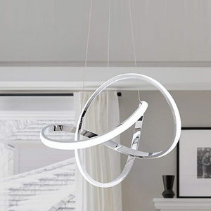 Modern Pendant Light with Irregular Ring Lights LED Contemporary Ceiling Light Fixture for Kitchen Dining Room Bedroom