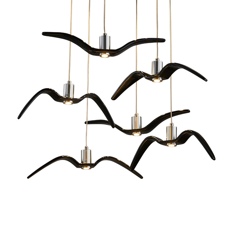 Nordic pendant lamp Seagull Design Led Chandeliers For Bar/Kitchen Birds Chandelier Ceiling Luminaire Light Fixture