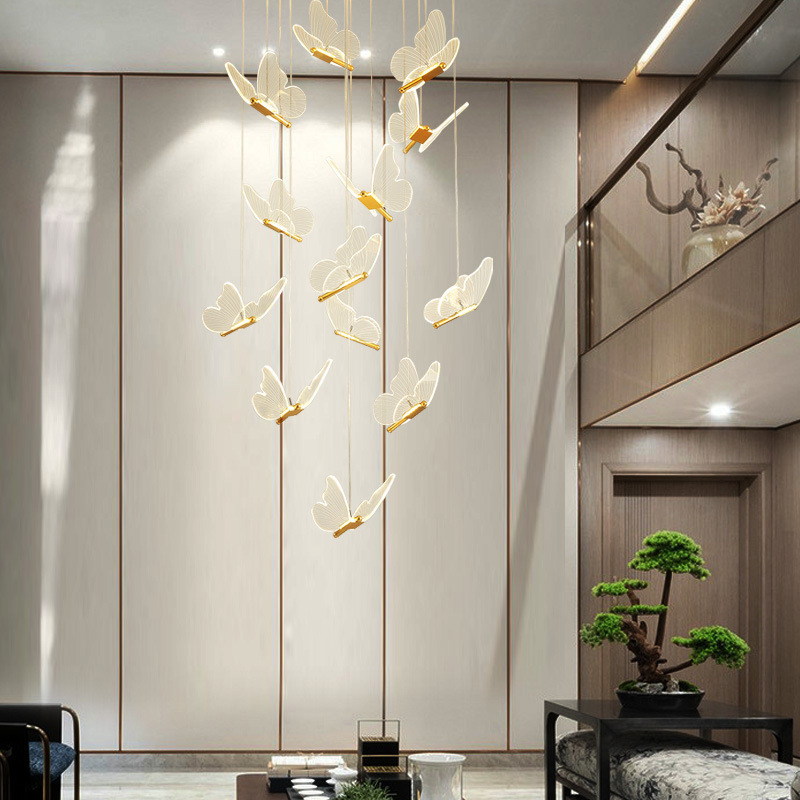 New Led Suspension Chandelier Chrome Ceiling Lamp for the Hall Living Room Bedroom Kitchen Foyer Indoor Acrylic Lighting Fixture