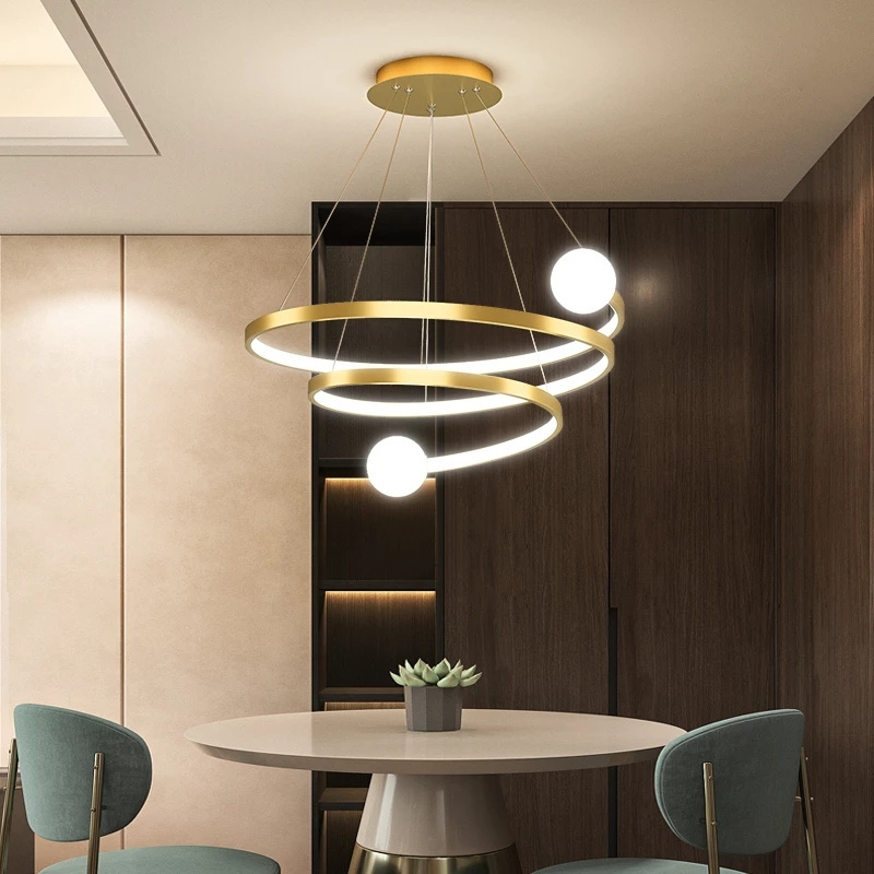 Gold/black LED Pendant lights Lighting for Office Dining Living room Kitchen Lustre LED Home deco Modern Pendant Lamp Fixtures