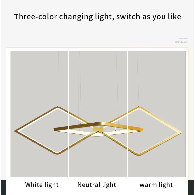 Modern LED Chandelier Over The Table Kitchen Gold Black Dining Loft Living Room Indoor Pendant Lamp For Coffee Shop Lighting