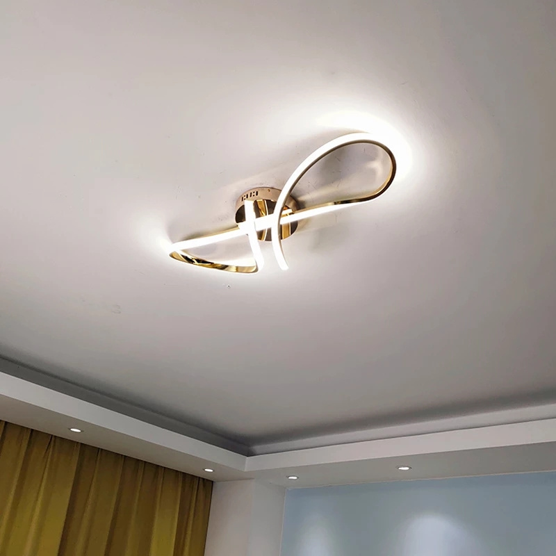 Modern Led Ceiling Lights For Living Room Bedroom Ceiling Lamp Golden Chrome Plating Study Kitchen Indoor lighting Fixture