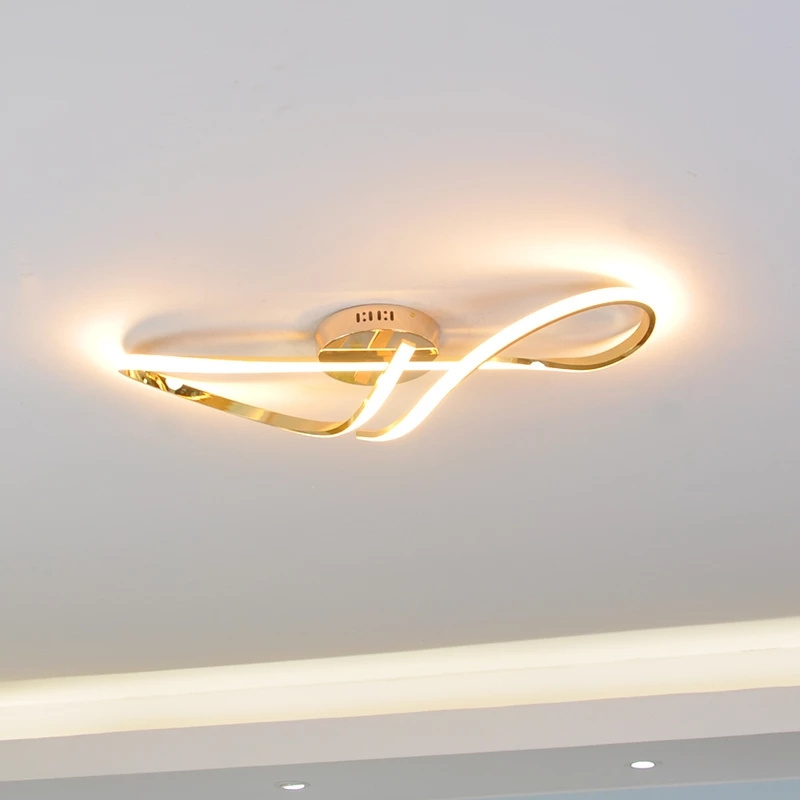 Modern Led Ceiling Lights For Living Room Bedroom Ceiling Lamp Golden Chrome Plating Study Kitchen Indoor lighting Fixture