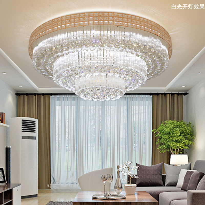 Modern Crystal LED Hallway Ceiling Light Stair Lighting Pendant Flush Lamp Stainless Steel Chandelier