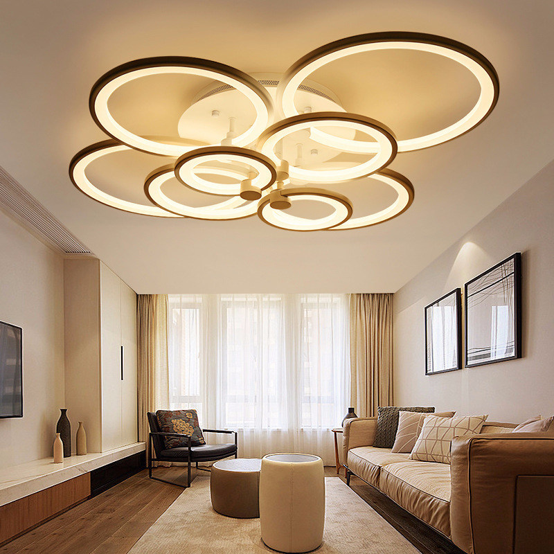 Modern residential pop flush mounted dimmable decorative acrylic kitchen bedroom led ceiling lamp round ceiling lights