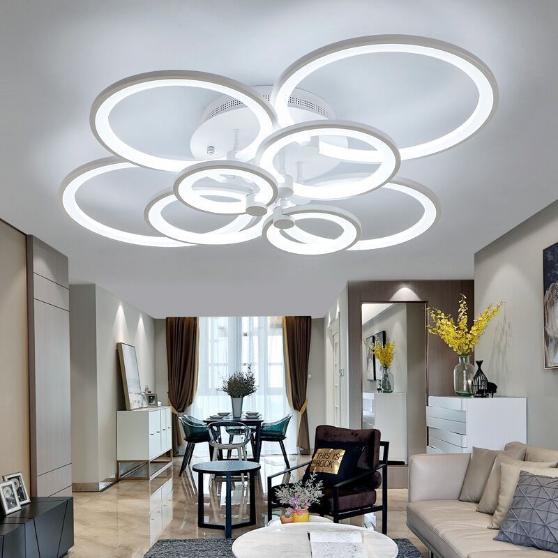 Modern residential pop flush mounted dimmable decorative acrylic kitchen bedroom led ceiling lamp round ceiling lights