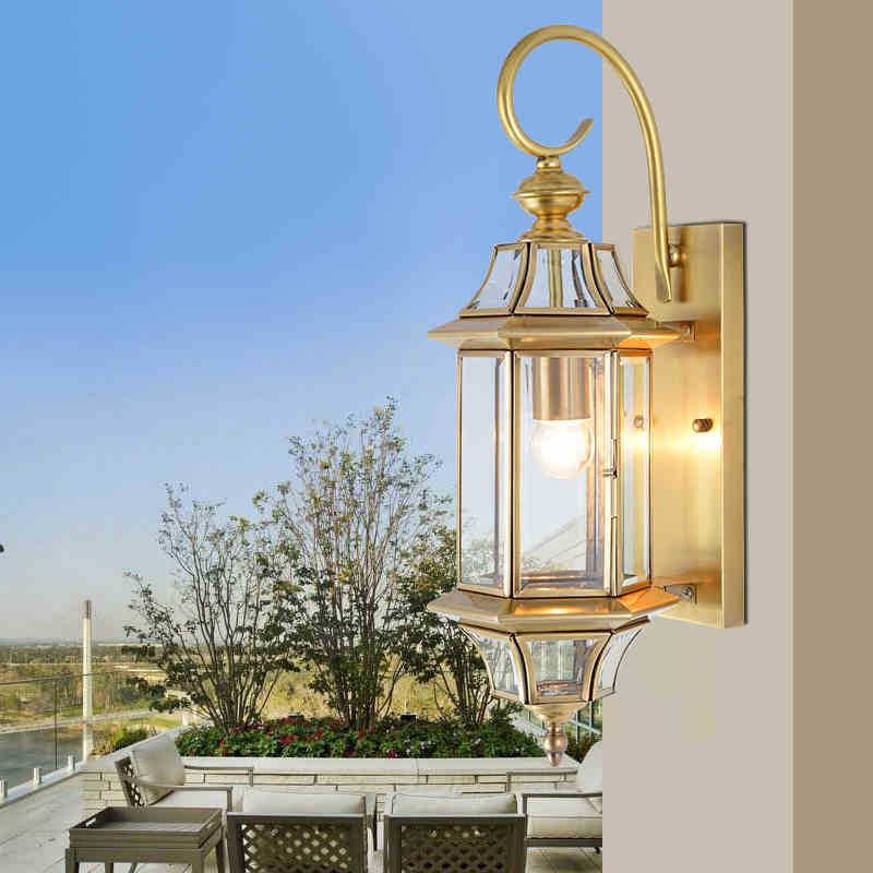 Modern IP54 Garden Brass Wall Lights Fancy Indoor Home Picture Applique Stairs Corner Sconces Led Wall Lamp Outdoor