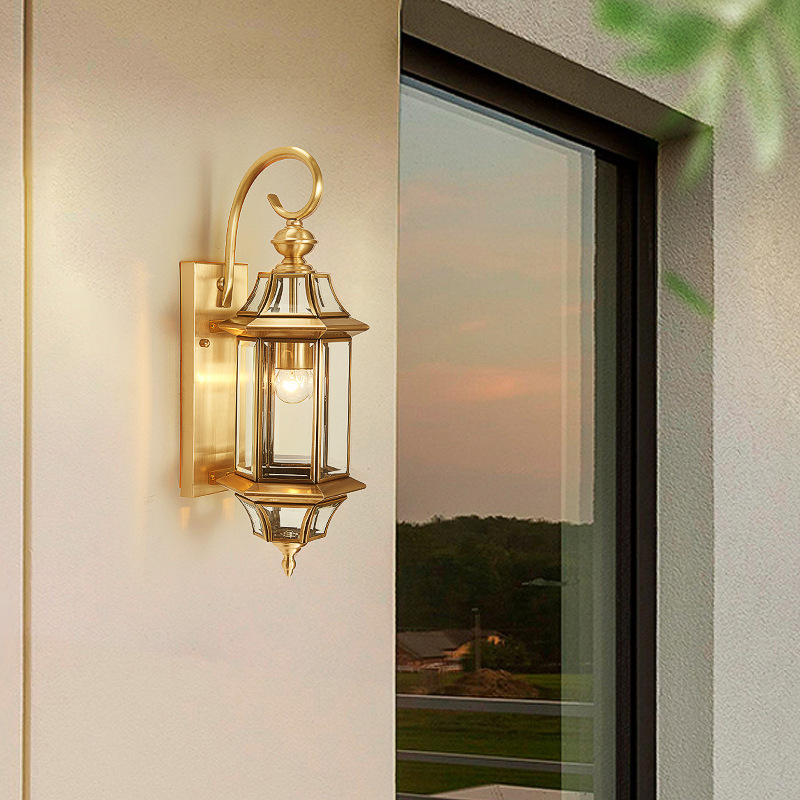 Modern IP54 Garden Brass Wall Lights Fancy Indoor Home Picture Applique Stairs Corner Sconces Led Wall Lamp Outdoor