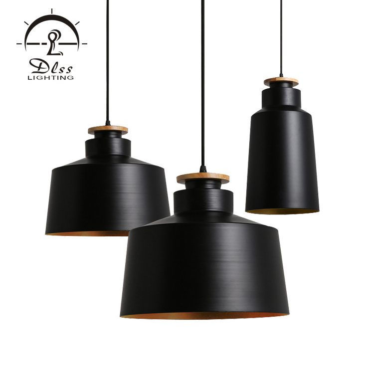 Modern unique new hot sale house lighting simple wood metal chandelier pendant lamp