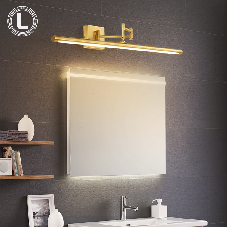 decoration professional nordic modern classic vanity bathroom wall bracket lights brass decor led light wall