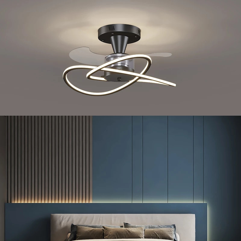 Modern LED Ceiling Fan with Lights for Living room bedroom interior LED Ceiling fan lamp lighting fixture for home ceiling fans