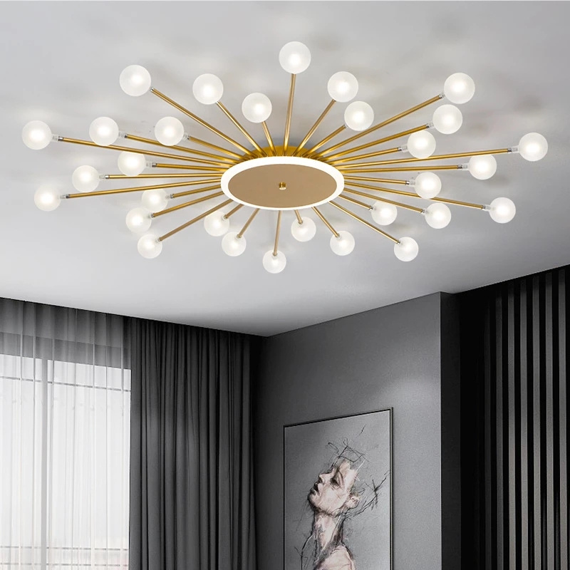 Led Ceiling Chandelier For Living Room Bedroom Home light Ball Glass Shade Modern Led Lamp Lighting Chandeliers