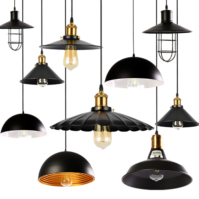 modern industrial hanging home decorative restaurant bar cafe kitchen bedroom led metal drop pendant light