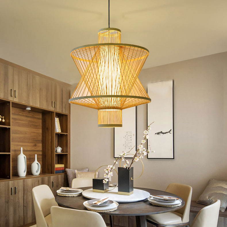 Modern nordic designer ceiling lights lighting hanging chandeliers lamp kitchen dining room gold bamboo rattan led pendant light