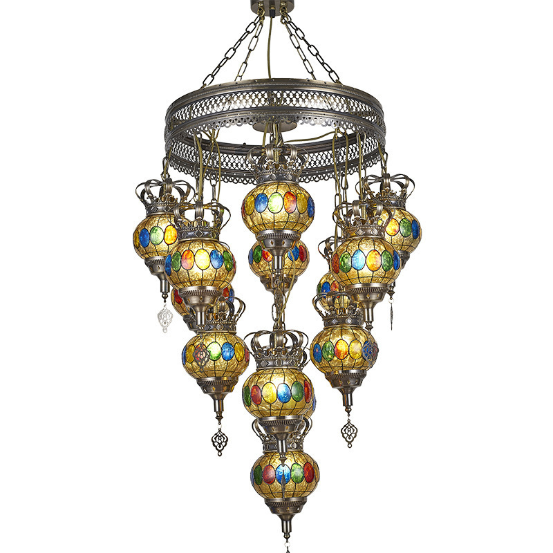 Multicolored enamel creative retro catch the eye new fashion artistic boho chandelier