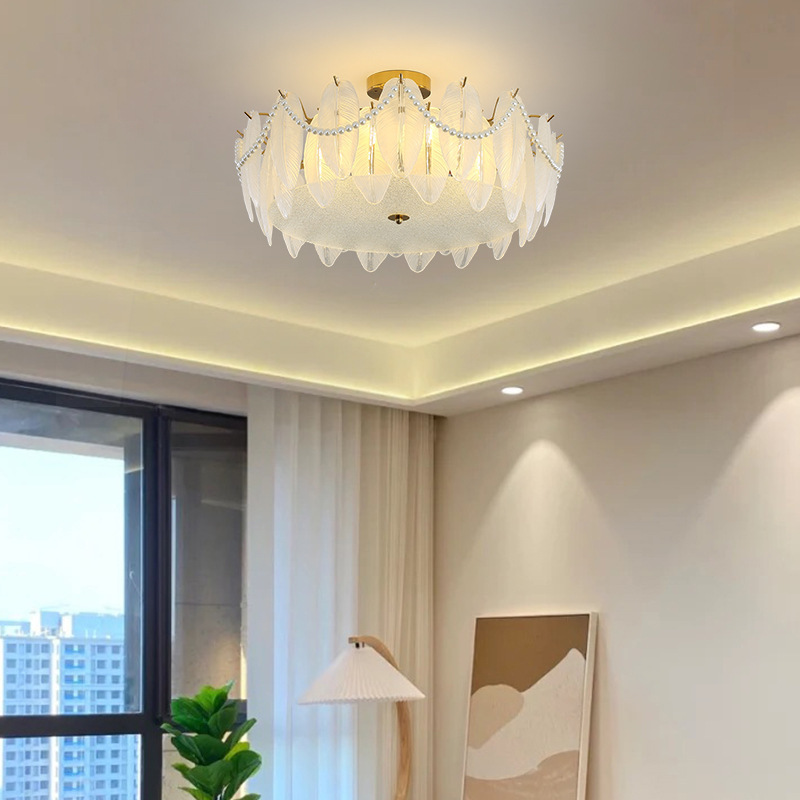 French bedroom living room design indoor decorative fancy pendant light fixtures led modern crystal chandelier ceiling light