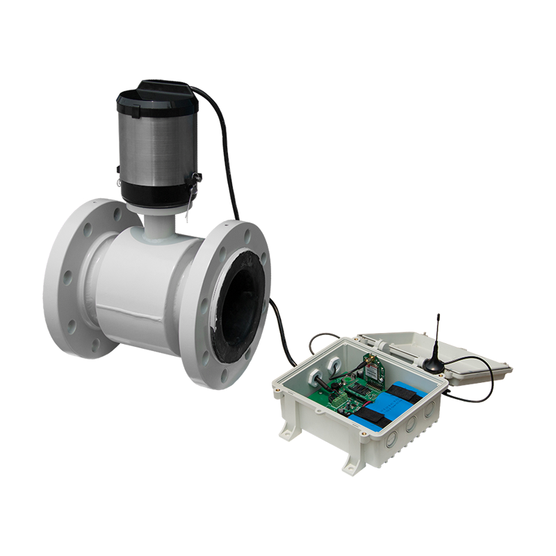 DN100mm Electromagnetic flowmeter water sewage meter battery powered  water meter